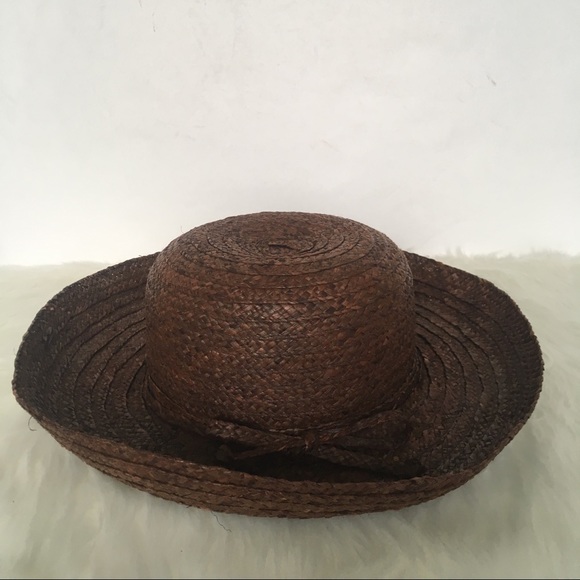 COPY - Liz Claiborne Brown Straw Hat - Picture 1 of 5